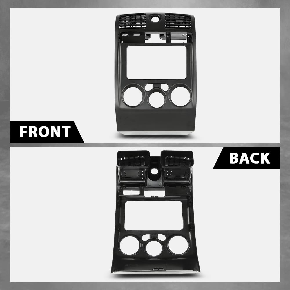 G-PLUS Radio Dash Bezel Trim Panel Compatible with Chevy Colorado GMC Canyon 2004-2012 Dash Cover Black