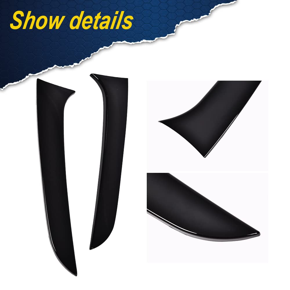 G-PLUS Rear Window Spoiler Side Wing Trim Cover Compatible with 2015-2017 BMW 1 Series F20 (Glossy Black)