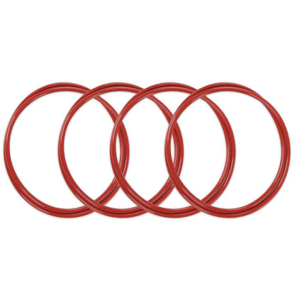 G-PLUS 4Pack Red O-Rings Wheel Seal 16.5" Compatible with All 24 Bolt Rims and 12-Bolt Military Humvee Rim Gasket M1101 M1102 Trailers