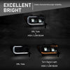 G-PLUS LED Tube Projector Headlights Assembly Compatible with Toyota Tundra 2007-2013, Fit Toyota Sequoia 2008-2017 Left & Right Headlamps, Clear Lens Chrome Housing Amber Reflector, TO2502171