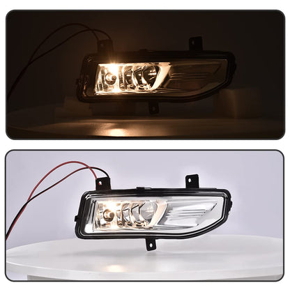 G-PLUS Front Bumper Fog Lamp Clear lens Compatible with 2020 2021 Nissan Sentra 261558995C, 261508995C, 622576LB0B, 622576LB0A, 622566LB0B