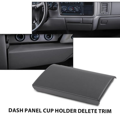 G-PLUS Dash Panel Cup Holder Delete Trim Compatible with 1999-2002 Chevy Silverado Sierra Dark Gray
