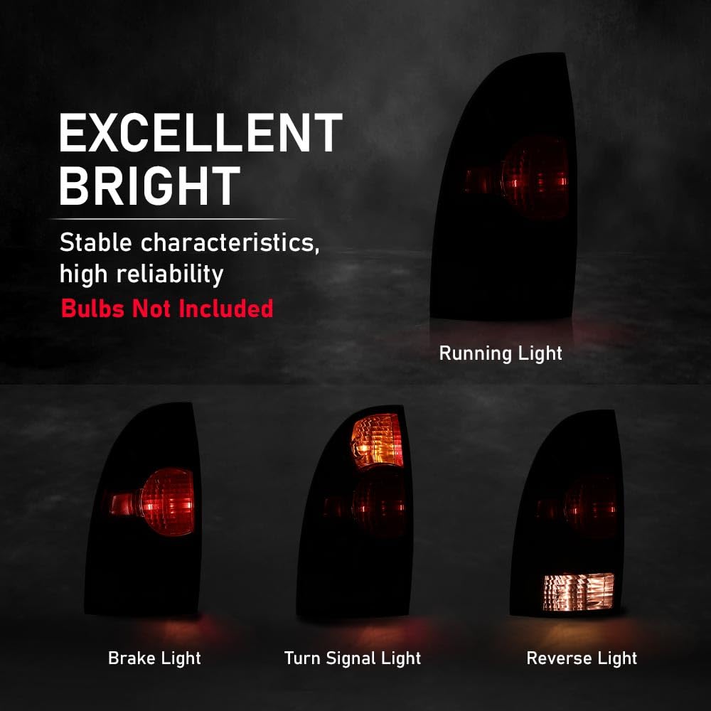 G-PLUS Rear Tail Light Compatible with Toyota Tacoma 2005-2015 Brake Lamps Left Driver Side Tail Lamps Rear Light Luces TraserasAssembly