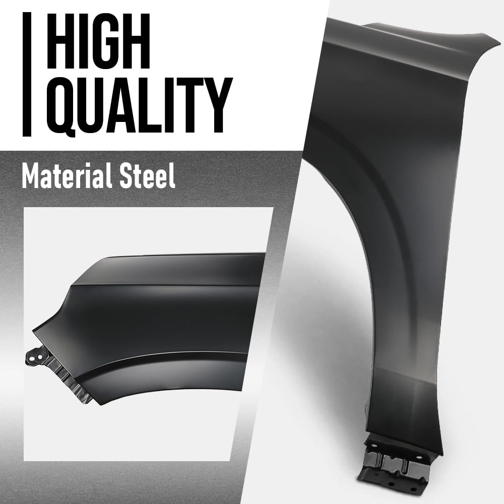 G-PLUS Front Left Side Fender Compatible with Chevy Suburban (submodel: Commercial, High Country, LS, LT, Premier, RST, Z71) 2021 2022 2023 2024 84384210, GM1240418 Black