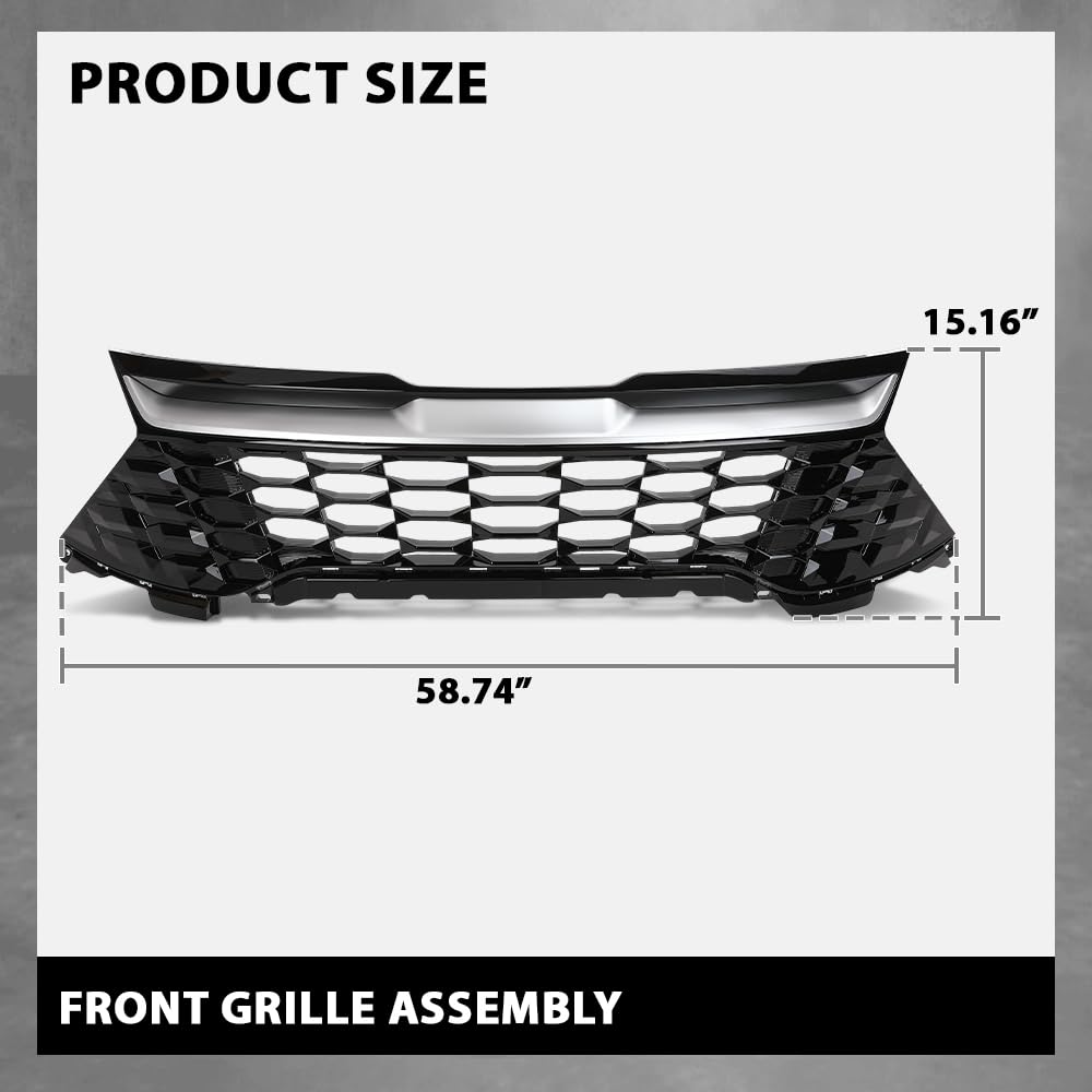 G-PLUS Front Bumper Grille Grlll, Compatible with Kia Sportage EX LX SX Prestige 2023-2024, 86350-DW020, 86350DW020