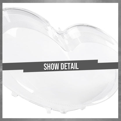 G-PLUS Headlight Lens Cover Compatible with Benz W230 SL500 SL600 SL55 2003-2008 Left & Right Pair Front Headlamp Lens Cover Clear