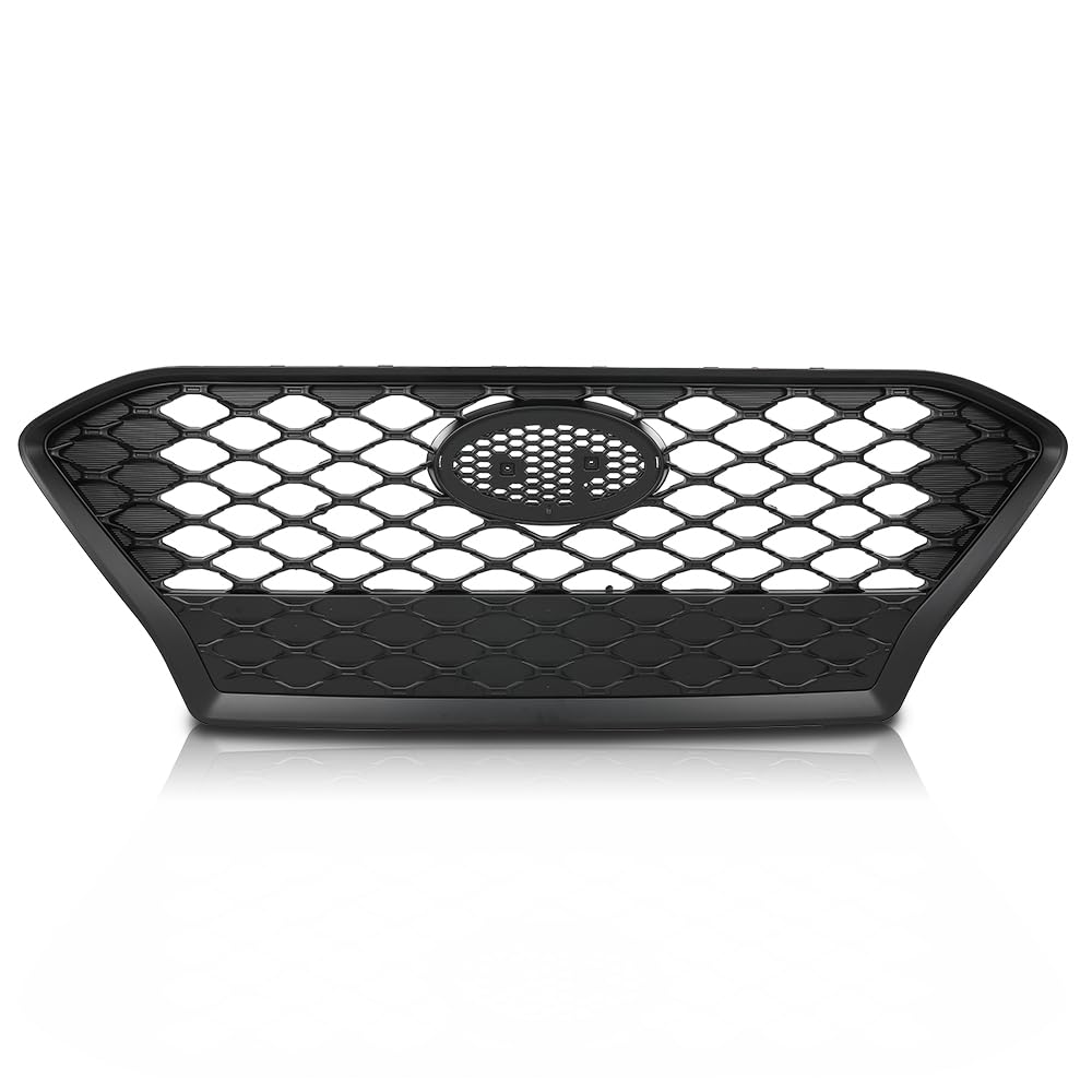 G-PLUS Front Bumper Radiator Grille Compatible with Hyundai Kona 2018-2021 Black 86350J9000