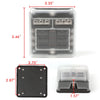 G-PLUS 6 Way Fuse Block Blade Fuse Box with LED Indicator for 12V 24V Car Marine 6 Circuit Fuse Holder Fuse Block 12V/24V 6 Way Car Auto Blade Fuse Board Box