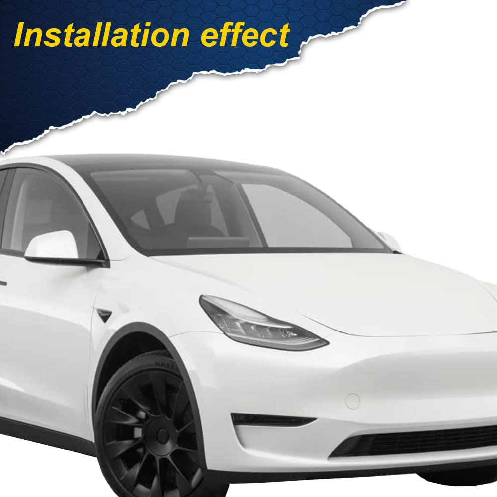 G-PLUS Front Right Fender Flares Compatible with Tesla Model X 2016 2017 2018 2019 2020 2021 Wheel Fender Arch Molding Trim Passenger Side Black