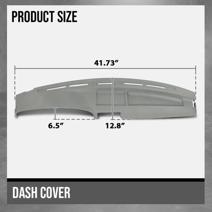 G-PLUS TPE Dash Cover Dashboard Cover Compatible with Ford F350 Xl/XLT V8 5.8L 1992-1997 Fit Ford Bronco XLT/Eddie Bauer V8 5.0L 1992-1996 Gray