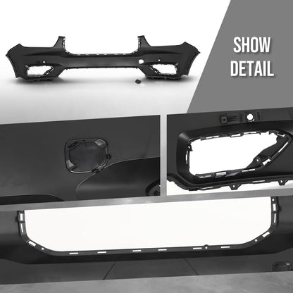 G-PLUS Front Bumper Cover Fascia Compatible with Volvo XC40 2019-2022 Fit Models without Headlight Washer, with Parking Aid Sensor and Parallel Park Assist 36010672, 397909540 Blue