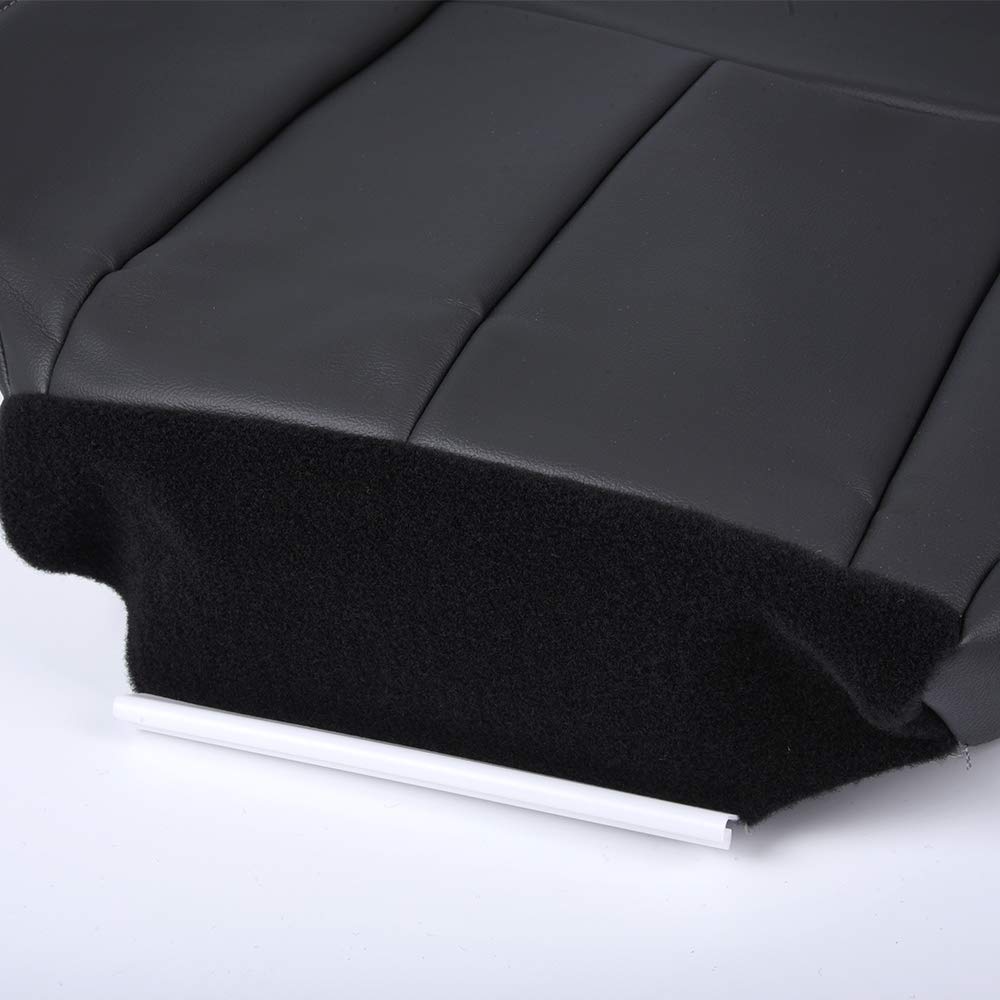 G-PLUS Replacement for Chevy Silverado 1500HD 2500HD 2003-2006/2007 Classic Leather Seat Cover Replacment Left Driver Side Bottom Dark Gray