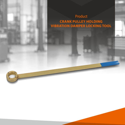 G-PLUS Crank Pulley Holding Vibration Damper Locking Tool Compatible with TFSi/TSi 1.8 & 2.0L TSI Petrol Engines Found in The VAG Ranges 45 Steel Gold