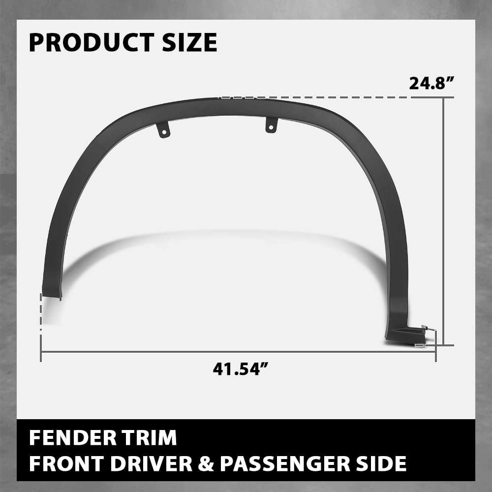 G-PLUS Fender Flares Wheel Arch Trim Front Driver & Passenger Side Compatible with LX RX350/RX450h (submodel: Base, F Sport) 2016-2019 756010E080, 756020E080, LX1291100, LX1290100 Black