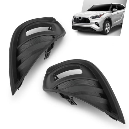 G-PLUS Fog Light Bezel Driver and Passenger Side Pair Compatible with Toyota Highlander 2020-2022 TO1038239