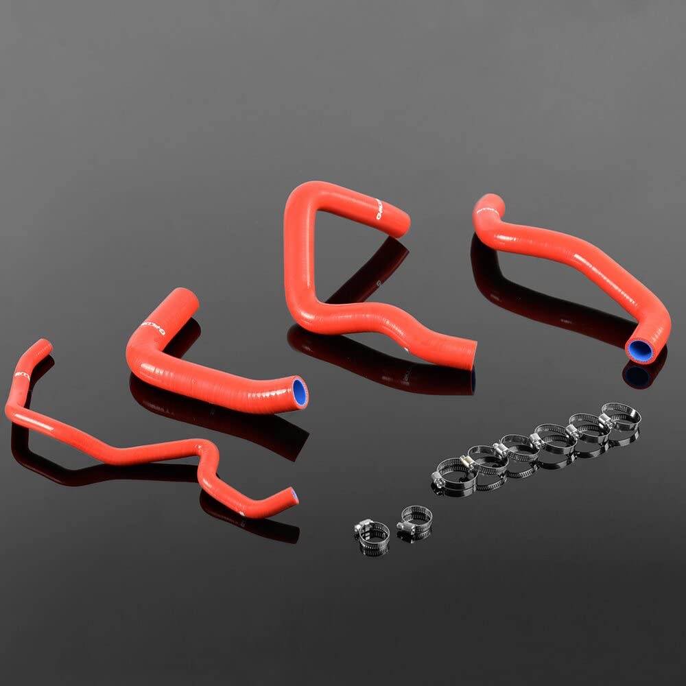 G-PLUS Silicone Coolant Radiator Hose Kit (4 PCS) Compatible with 2006 2007 2008 Suzuki GSX-R 600 Red