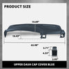 G-PLUS Upper Dash Dashboard Cover, Compatible with Chevy Silverado GMC Sierra 1500 2500HD 3500 1999-2006/ Chevy Avalanche Tahoe 2000-2006/GMC Yukon 2001-2006, Blue