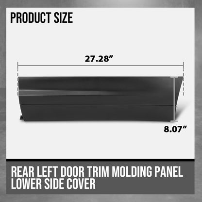 G-PLUS Rear Left Lower Door Molding Trim Compatible with Porsche Cayenne 2011-2018 Without Off-Road Package 95855978920G2X, 958-559-789-20-G2X Black