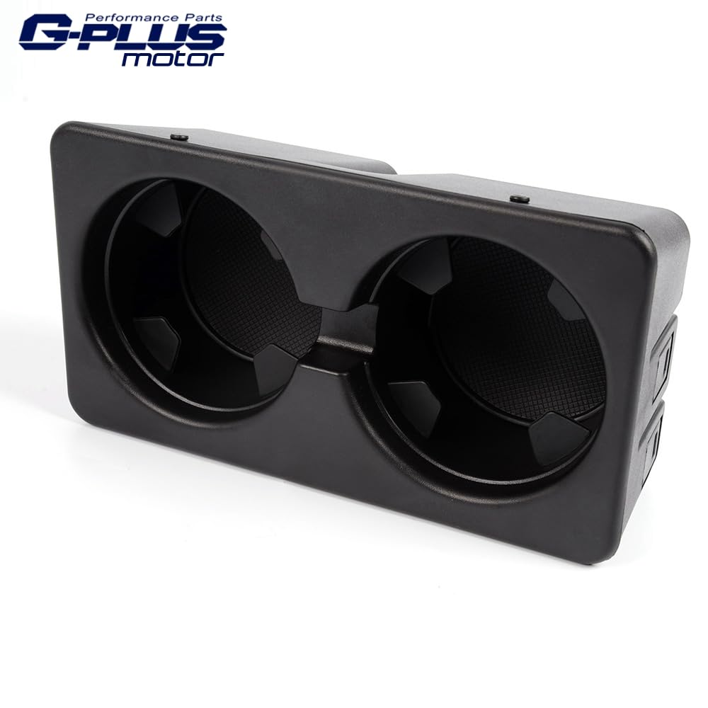 G-PLUS Floor Mounted Console Dual Cup Holder Insert Compatible with Silverado/Sierra 1500 2007-2013 19154712 Black