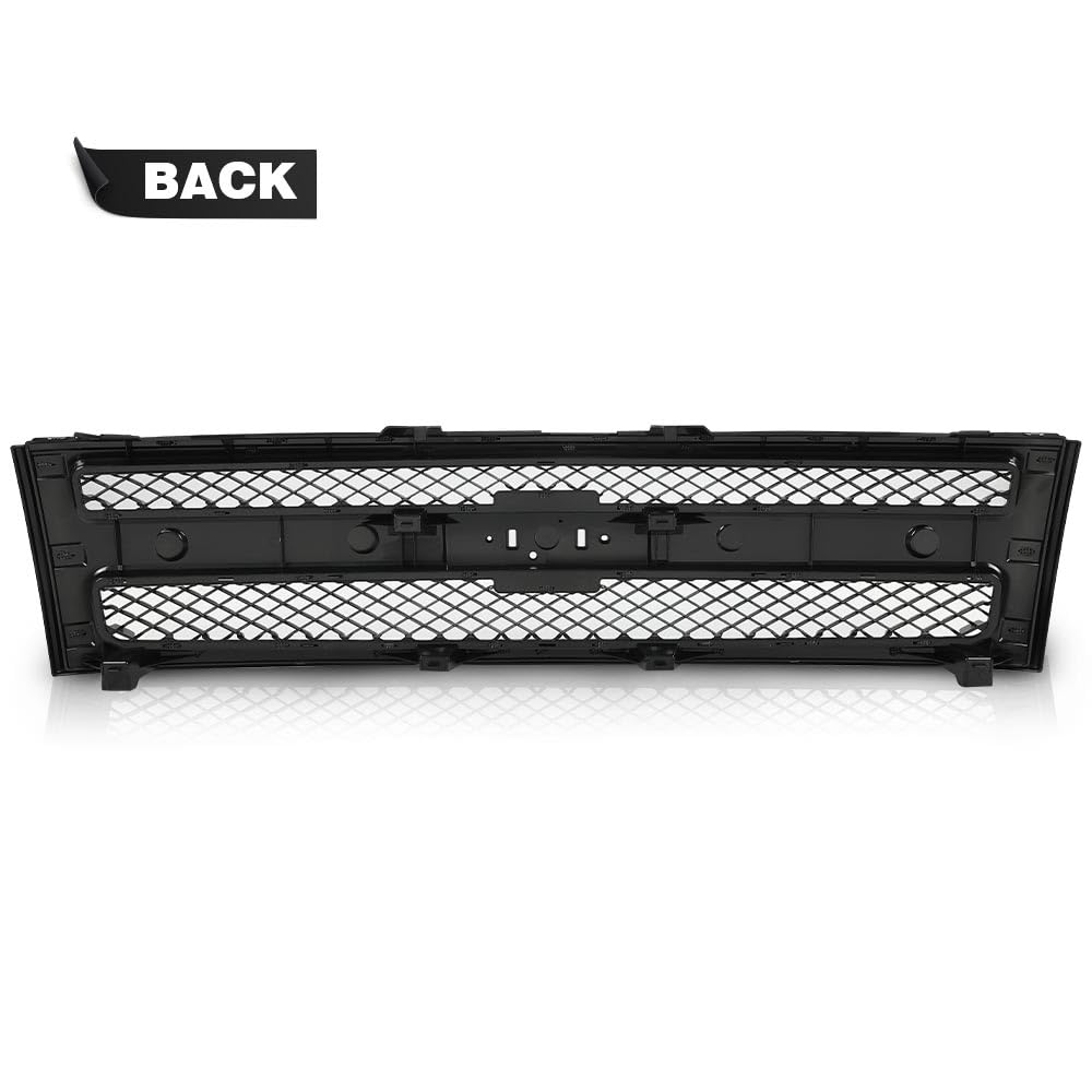 G-PLUS Front Bumper Grille Grill Compatible with Chevy Silverado 1500 Hybrid 2009-2013/Fit Silverado 1500 XFE 2010-2013/Fit Silverado 1500 LS LT LTZ WT 2007-2013 25810707, 19303978