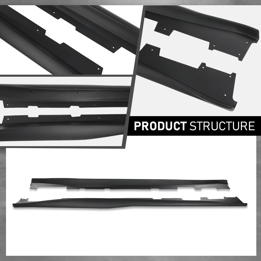 G-PLUS Side Skirts Extension Rocker Panels Compatible with Chevy Camaro RS & SS 2016-2022,Not Fit Real ZL1 Models