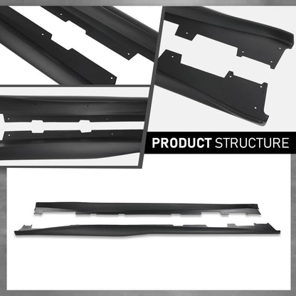 G-PLUS Side Skirts Extension Rocker Panels Compatible with Chevy Camaro RS & SS 2016-2022,Not Fit Real ZL1 Models
