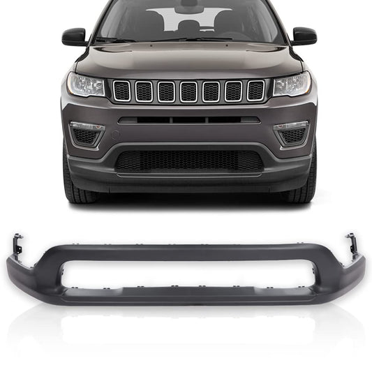 G-PLUS Primered Front Lower Bumper Cover Fascia Compatible with Jeep Compass 2017 2018 2019 2020 2021 Textured Dark Gray 5UQ11RXFAB CH1015131