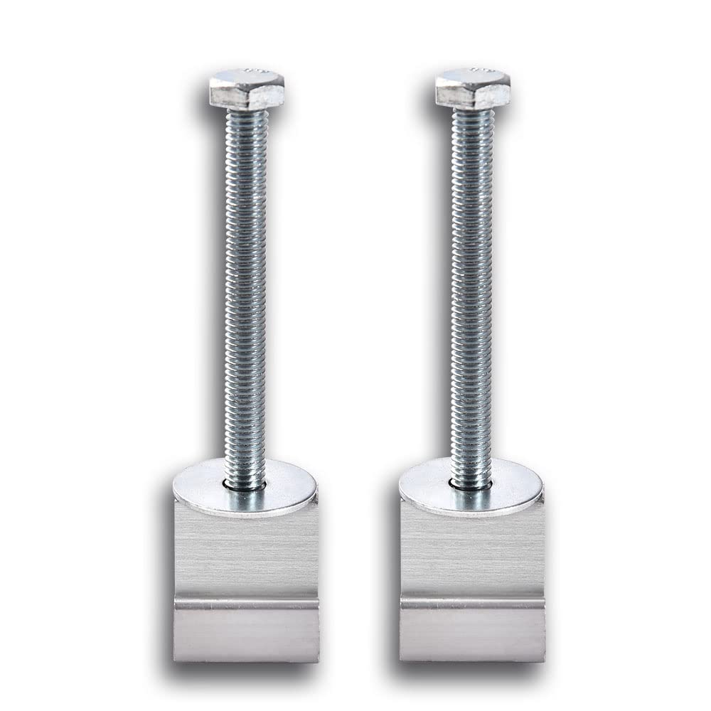 G-PLUS Truck Tool Box Mounting Kit, J Hook Crossover Pickup Mounting Clamp Tiedown, Universal Fit, Easy Mount - Silver (2Pcs)