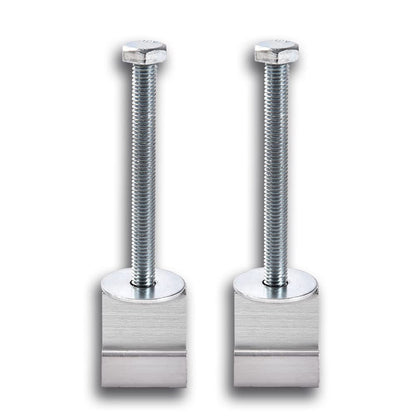 G-PLUS Truck Tool Box Mounting Kit, J Hook Crossover Pickup Mounting Clamp Tiedown, Universal Fit, Easy Mount - Silver (2Pcs)