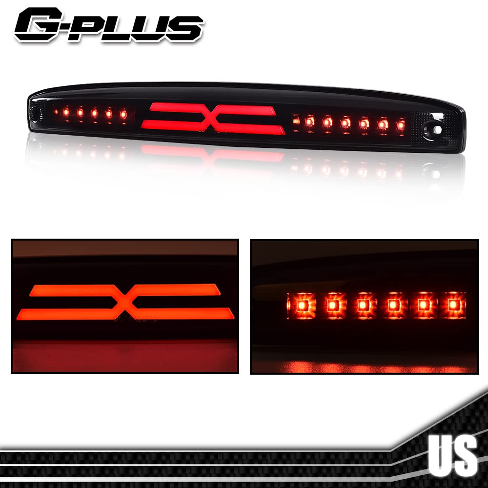 G-PLUS LED Rear Center Tailgate Lamp X Brake Light Compatible with 2003-2006 Dodge Ram 2500 3500 Led Tailgate Light Bar Replacement High Mounted Brake Light 05086509AA