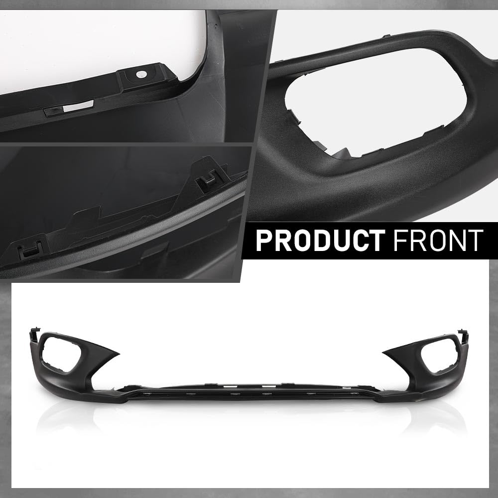 G-PLUS Front Lower Bumper Cover Compatible with Jeep Cherokee Latitude Plus 2018, Fit Jeep Cherokee (submodel: Latitude, Limited, North, Sport) 2014-2018 68203213AB, 68203213AA, CH1015119