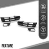 G-PLUS Front Bumper Lower Fog Light Grille Covers Pair Compatible with Audi Q7 Standard Base Model 2010 2011 2012 2013 2014 2015 (Not Fit Audi Q7 S-Line Model) 4L0807681B, 4L0807682B Black