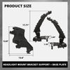 G-PLUS Headlight Mount Bracket Support + Base Plate 4PCS Kit Compatible with Audi A4 / S4 B8 2008-2012 ,Compatible with Audi A4 Allroad 2010-2012