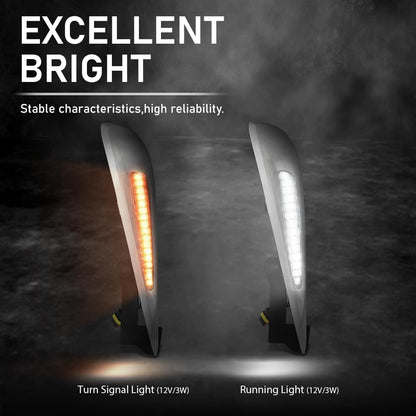 G-PLUS LED Fog Light w/Dual Color DRL Signal Silver Bezel Wires Compatible with Toyota Prius 2019-2022 812A0-47020, 812B0-47020, 812A047020, 812B047020, 52713-47040, 52712-47040, 5271347040 White