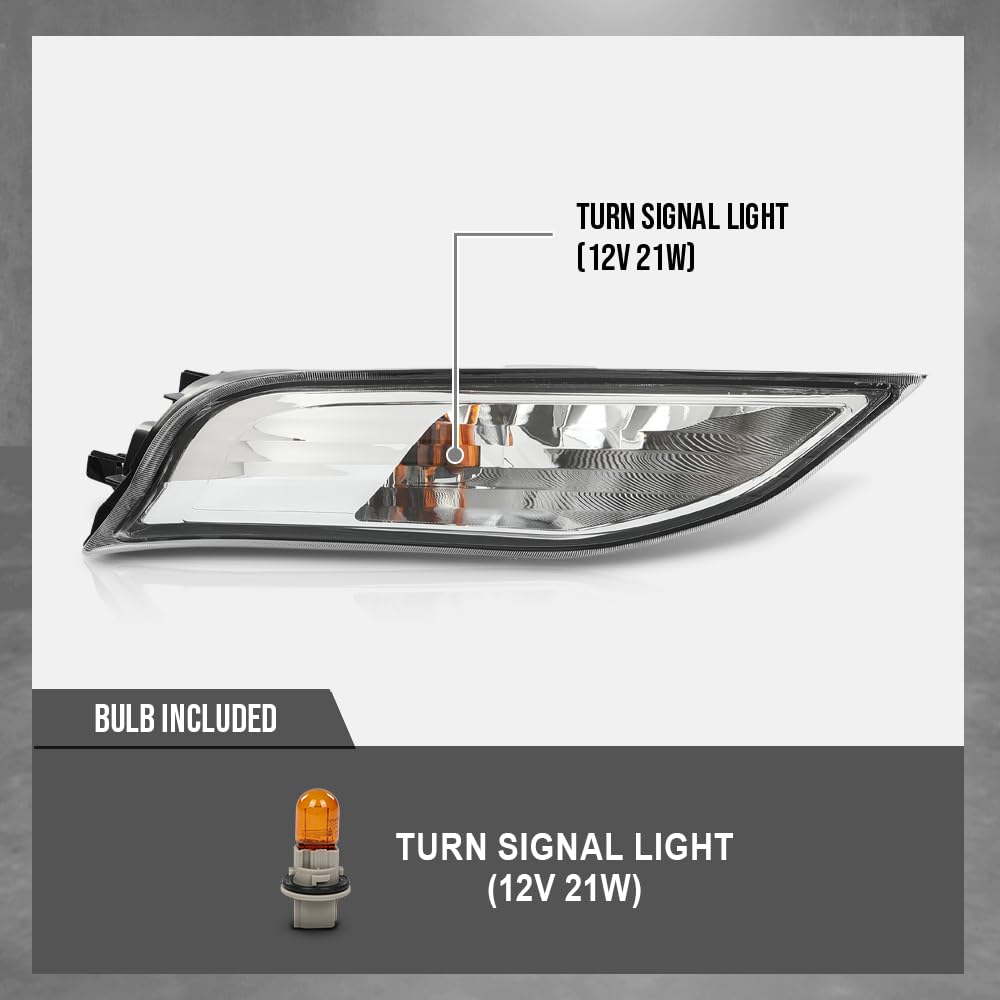 G-PLUS Turn Signal Light Lamp Passenger Right Side Compatible with LX GX460 Sport Utility 4-Door 2014-2019 8151160591-PFM, 8151060591 Black