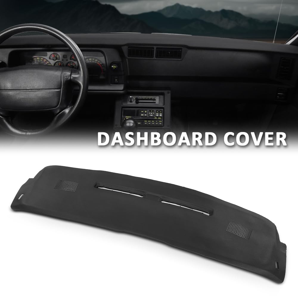 G-PLUS TPE Dash Cover Dashboard Panel Compatible with Chevy Camaro 1984-1992 Black
