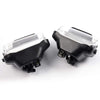 G-PLUS LED Headlights & Fog Lights Left and Right Compatible with Chevy Avalanche 2003-2006 / Silverado 1500 2500 3500 & HD (Clear Lens Black Housing Amber Reflector Headlight + Fog Light)