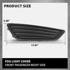 G-PLUS Right Fog Light Cover Compatible with Ford Focus 2015-2018 F1EZ17B814A FO1039150 Side View
