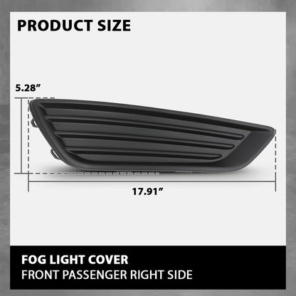 G-PLUS Front Right Fog Light Cover, Compatible with Ford Focus S 2015-2017/ Focus SE 2018, Passenger Side, F1EZ17B814A, FO1039150