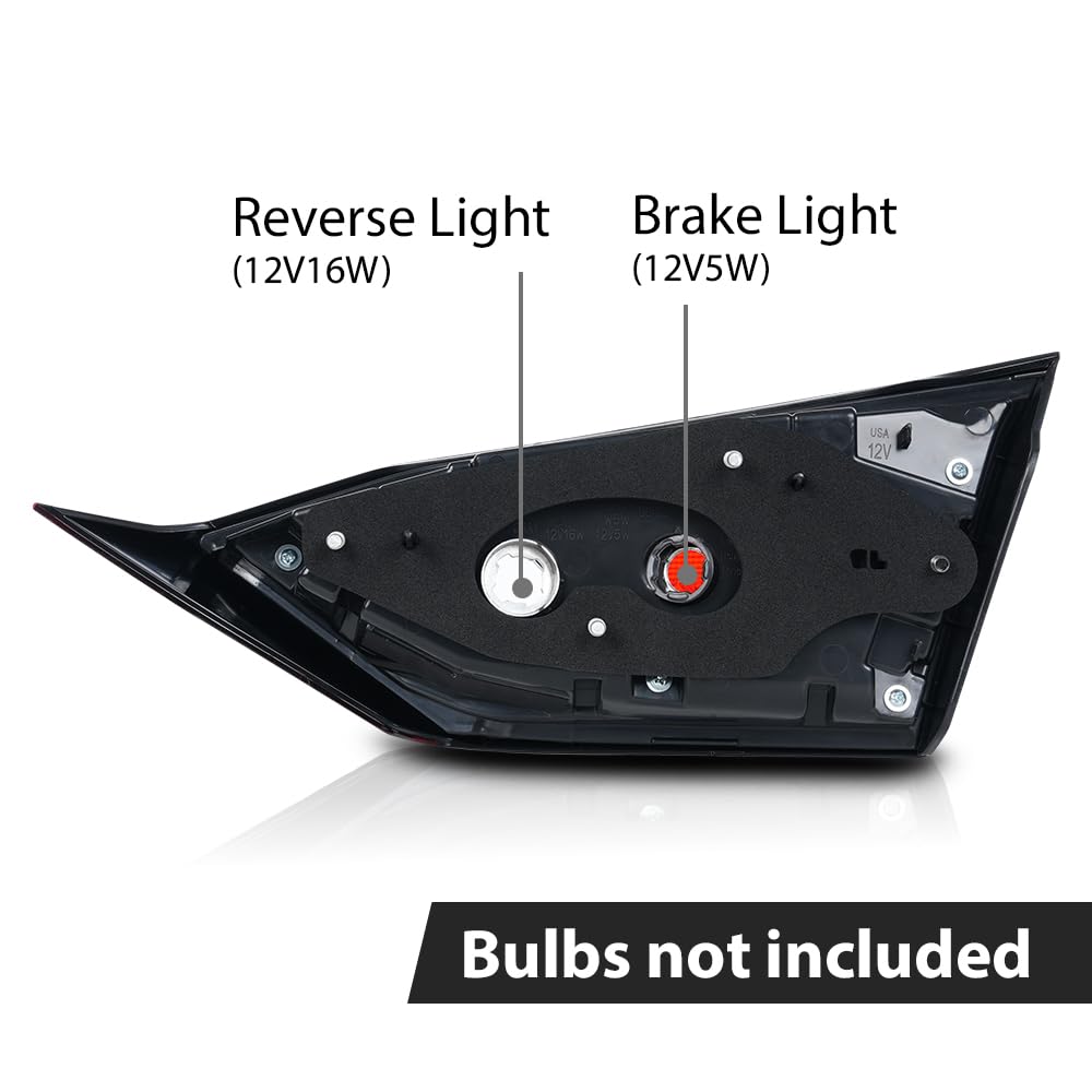 G-PLUS Inner Tail Light w/o Bulb Rear Brake Lamp Left Driver Side Compatible with Nissan Altima Sedan Model 2019 2020 2021 2022 265456CA0A NI2802119