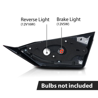 G-PLUS Inner Tail Light w/o Bulb Rear Brake Lamp Left Driver Side Compatible with Nissan Altima Sedan Model 2019 2020 2021 2022 265456CA0A NI2802119