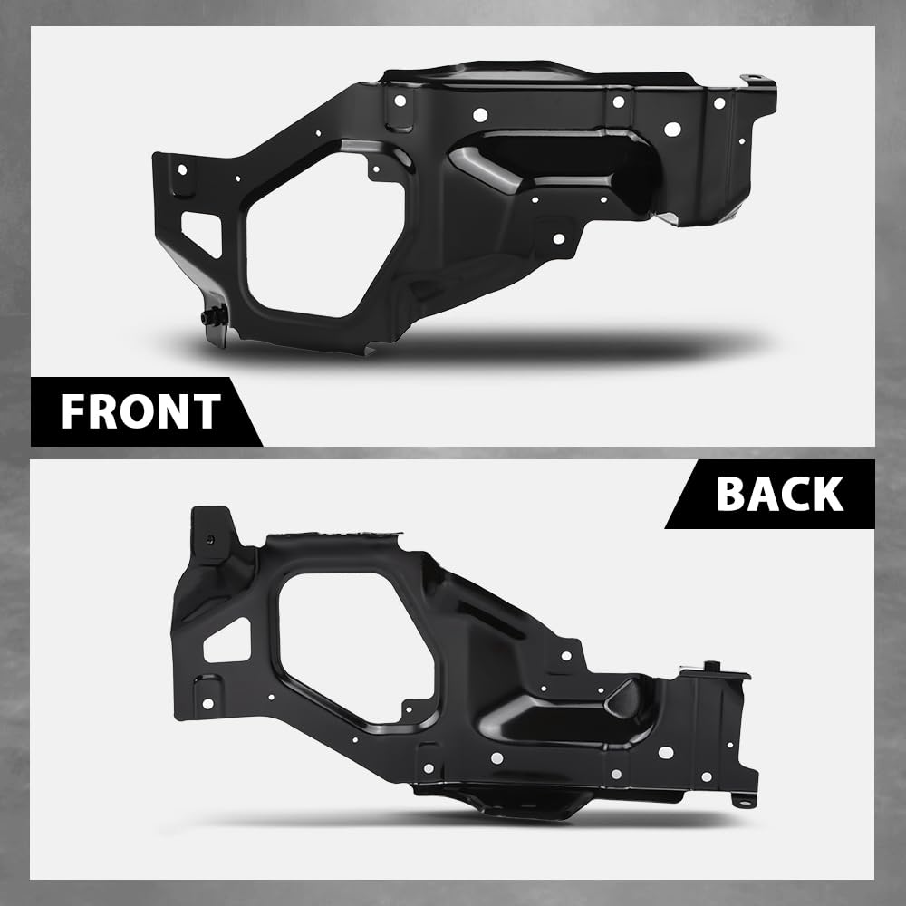 G-PLUS Front Passenger Side Bumper Impact Bar Bracket Compatible with GMC Sierra 1500 (submodel: AT4, Base, Denali, Elevation, SLE, SLT) 2019-2022 Black 84539975