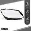 G-PLUS Headlight Lens Cover Compatible with Benz C-Class W205 2015-2017 A2059067403 Right Side Front Headlamp Lens Cover Clear