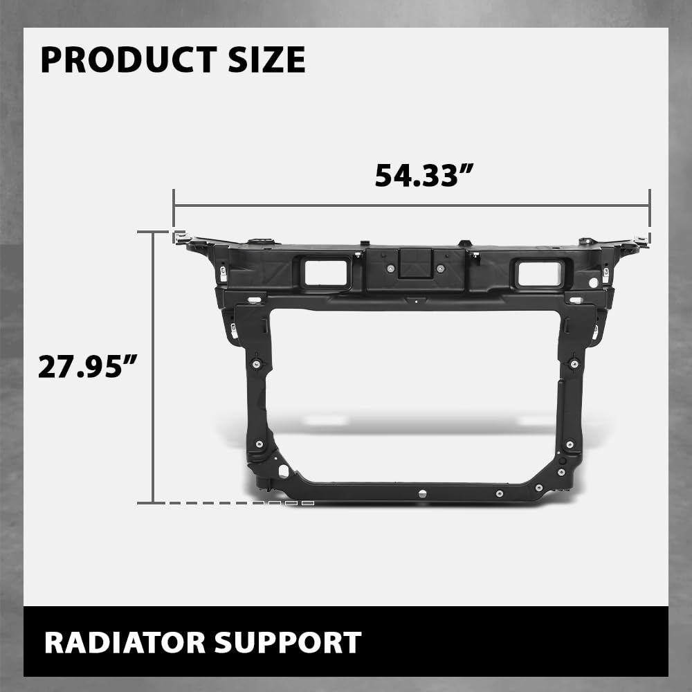 G-PLUS Radiator Support Assembly Compatible with Ford Edge 2011-2014 CT4Z16138C, FO1225230 Black