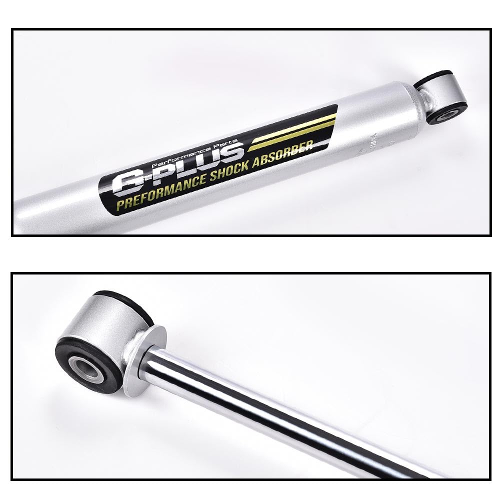 G-PLUS 0-3.5" N3 Rear Shocks Struts Lift Assemblies Kit Compatible With Ford F150 2WD 4WD 2009-2020 (0-3.5" Lift) Silver