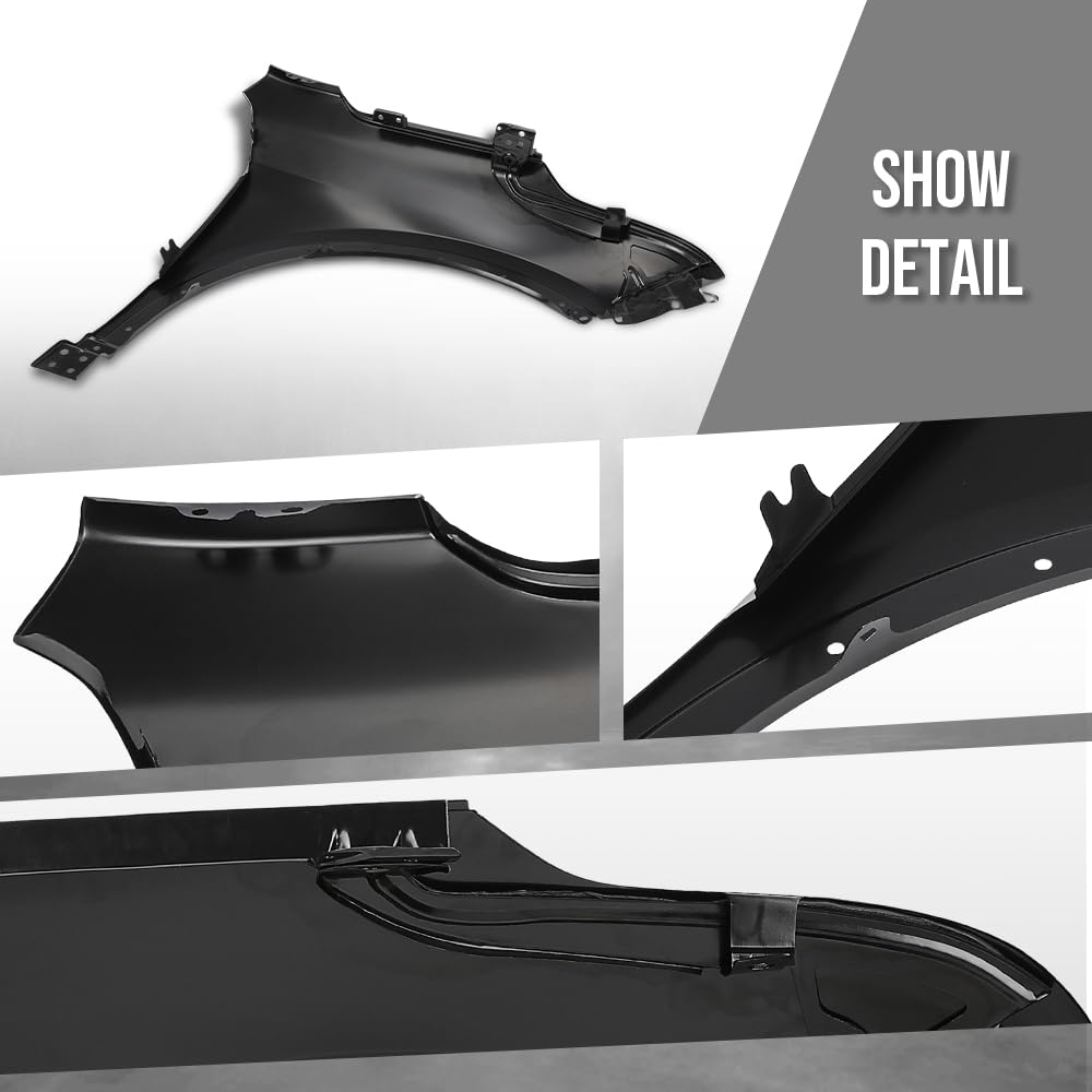 G-PLUS Front Left Fender Compatible with Cadillac XT4 (submodel: Luxury, Premium Luxury, Sport) 2019-2023 Left Driver Side Fender 84216122, GM1240412 Black