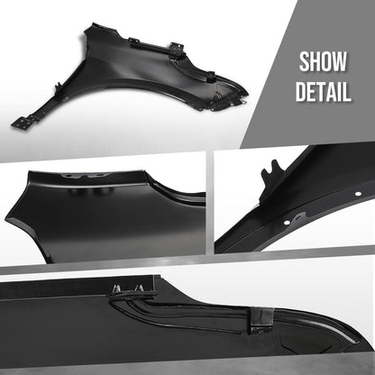 G-PLUS Front Left Fender Compatible with Cadillac XT4 (submodel: Luxury, Premium Luxury, Sport) 2019-2023 Left Driver Side Fender 84216122, GM1240412 Black
