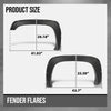 G-PLUS Fender Flares Compatible with 1999-2006 Chevy Silverado/1999-2006 GMC Sierra (Incl. 2007 Classic Models/Not fit Dually & Step-side models) Front Rear Smooth Rivet Wheel Protector Vent Trim