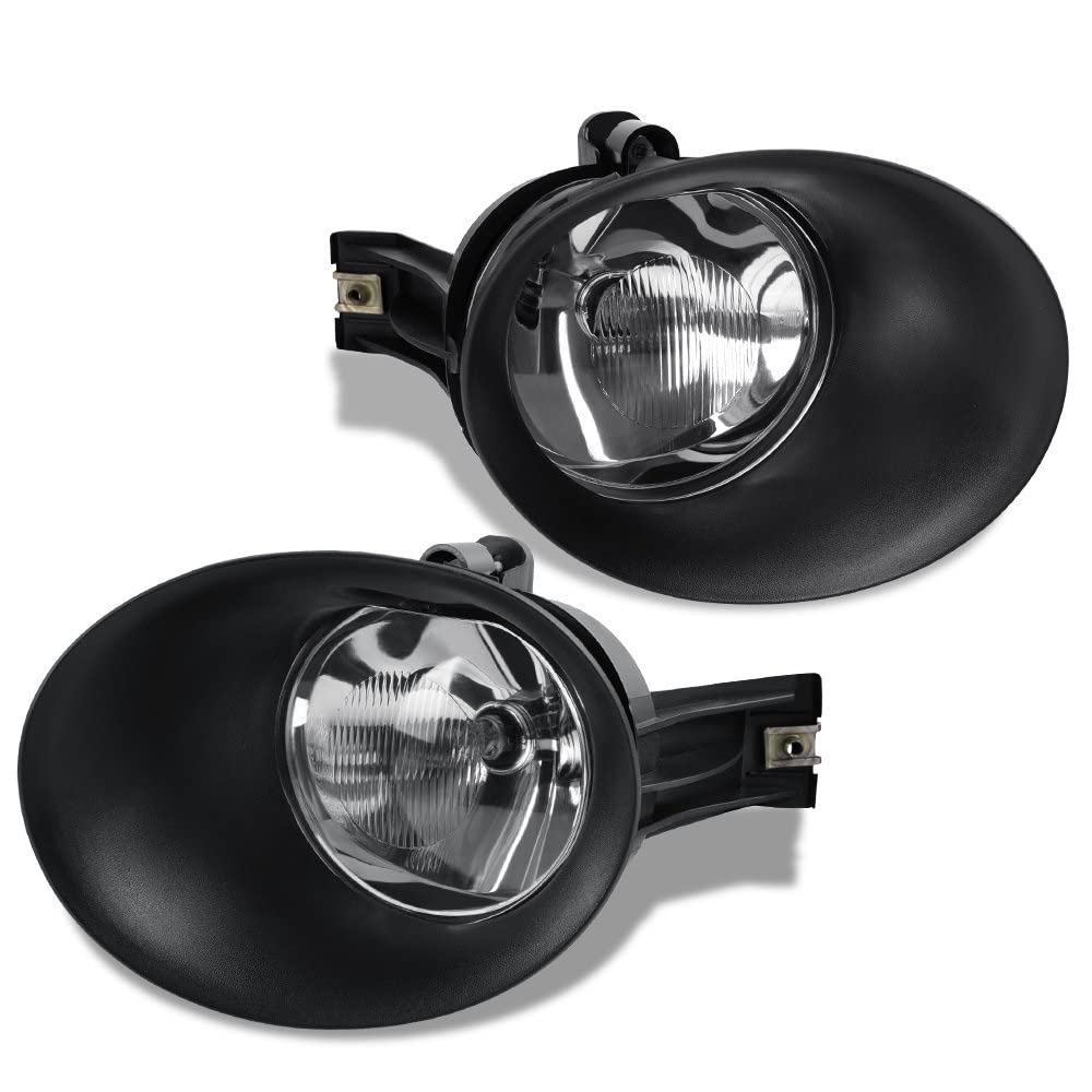 G-PLUS Compatible with Dodge Ram 1500 02-08 / Compatible with Dodge ram 2500 ram 3500 03-09 / Compatible with Dodge Durango 04-06 Glass Bumper Fog Lights Driving Lamps+Bezel
