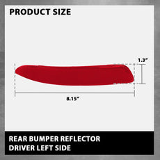 G-PLUS Rear Left Bumper Reflector for BMW X5 E70 2007-2013 Driver Side Side View